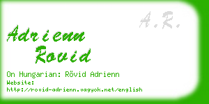 adrienn rovid business card